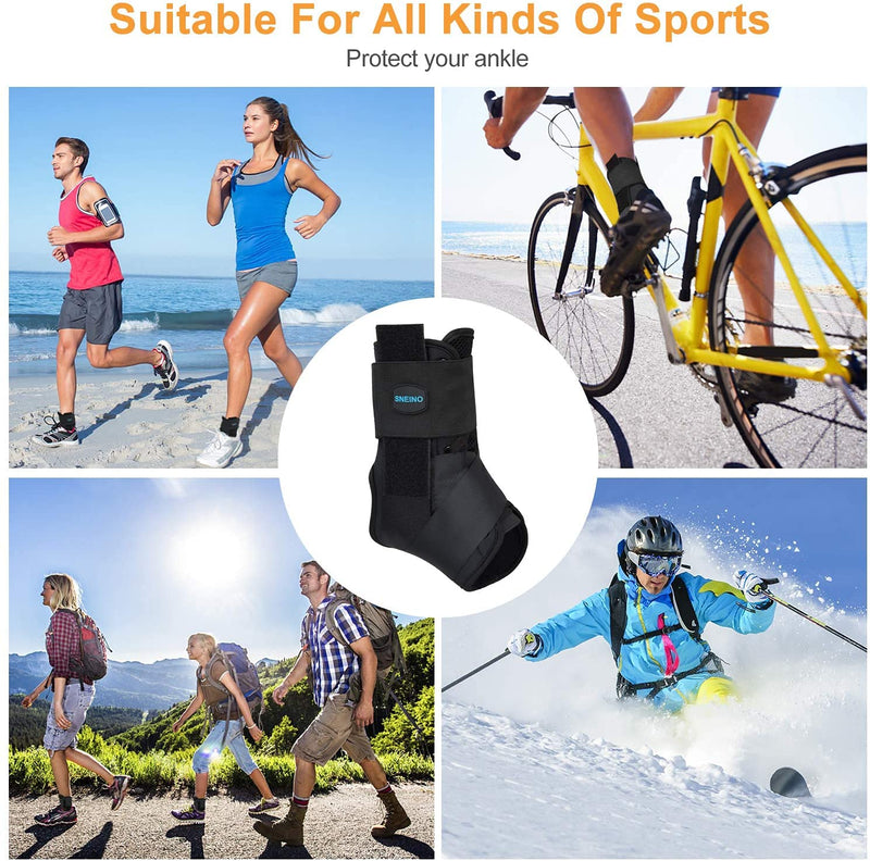 [Australia] - SNEINO Ankle Brace for Women & Men - Ankle Brace for Sprained Ankle, Ankle Support Brace for Achilles,Tendon,Sprain,Injury Recovery, Lace up Ankle Brace for Running, Basketball, Volleyball (X-Large) X-Large (Pack of 1) 