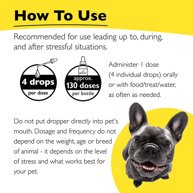 [Australia] - Bach RESCUE REMEDY PET Dropper 20mL, Natural Stress Relief, Calming for Dogs, Cats, and Other Pets, Homeopathic Flower Remedy, Thunder, Fireworks and Travel, Sedative-Free 