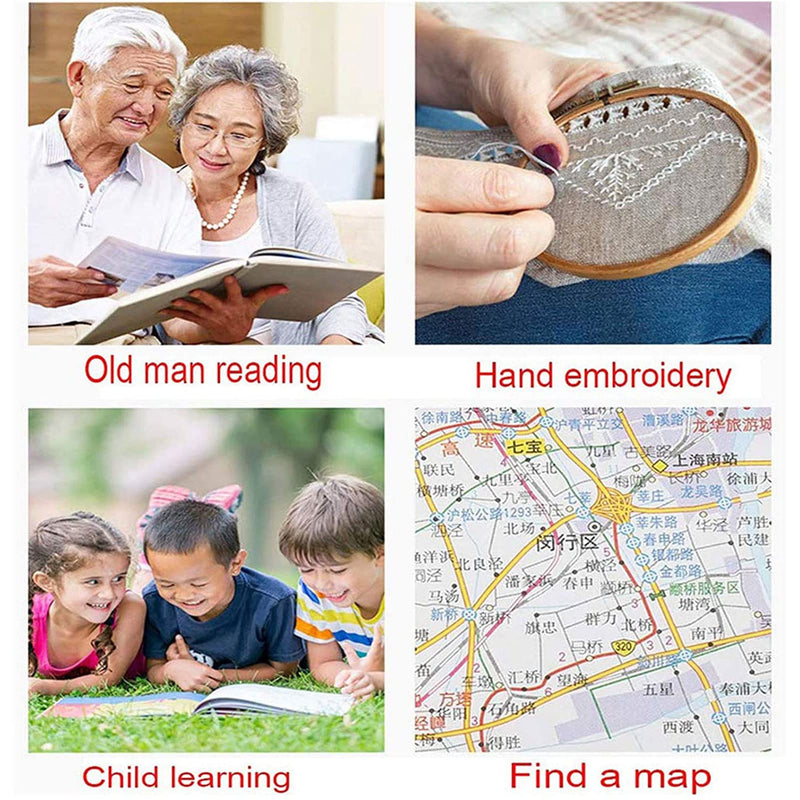 [Australia] - Hanme Full Page Reading Magnifier with LED Lighted, 5X Hands-Free Rectangular Magnifying Glass, for Low Vision Seniors Repair Observation 