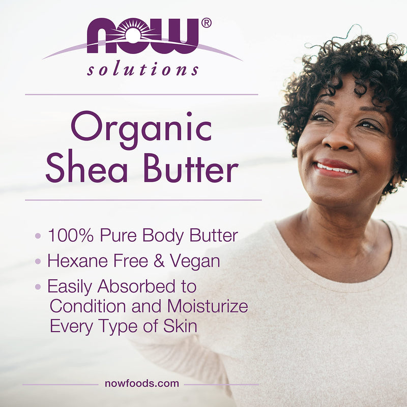 [Australia] - NOW Solutions, Certified Organic Shea Butter, Moisturizer For Rough And Dry Skin, 7-Ounce 7 Ounce (Pack of 1) 