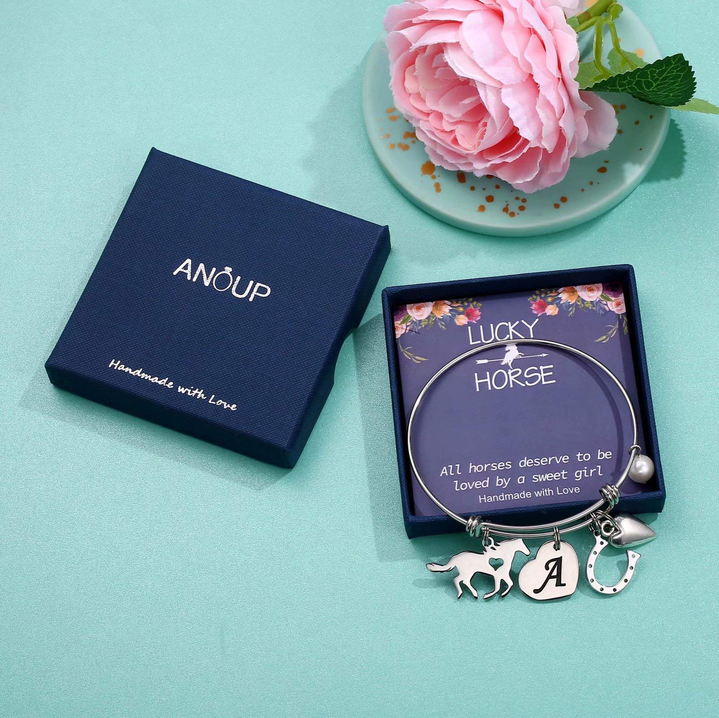Initial Bracelets for teen girls/boys, Initial E Letter Bracelets Charm  Bracelets Handmade Bracelets for Valentines Day Mother's Day Birthday