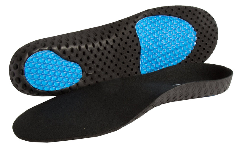 [Australia] - Lightweight AIR gel orthotic insoles for plantar fasciitis with unique breathable and comfort design, Black, 3-4.5 UK 