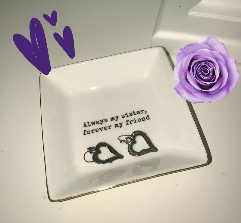 [Australia] - Sister Gift | Jewelry Ring Holder | Elegant Trinket Tray Organizer Dish by Simply Charmed 