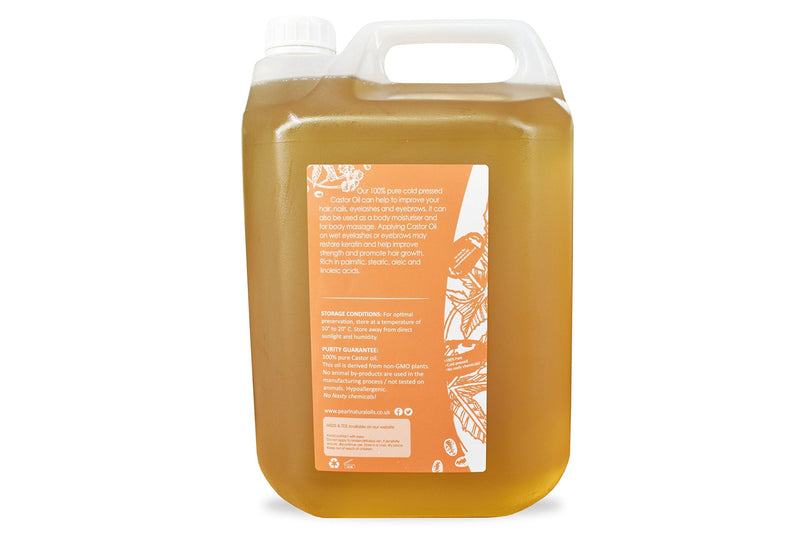 [Australia] - 5 litres 100% Pure, Cold Pressed Castor Oil Vegan, Hexane Free, Non-GMO 5 litres 