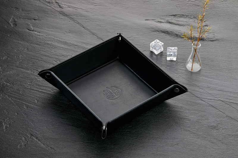 [Australia] - OARIE Men Valet Tray,Jewelry Tray Key PU Leather Valet Tray Box, Fully PU Leather Storage Tray(Black) Black_S 