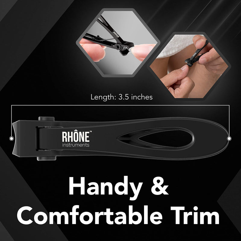 [Australia] - Rhône Instruments Surgical-Grade Nail Clippers, Extra-Wide Jaw, Professional Series, Heavy-Duty Fingernail and Toenail Clippers For Thick Nails, Manicure, Pedicure, Women and Men 