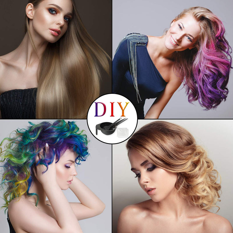 [Australia] - Mauts Hair Dye Coloring Set, Hair Tinting Comb and Mixing Brush Bowl,Ear Cover Mixing Spoon Hair Clips Gloves and Disposable shawl，DIY Salon. 