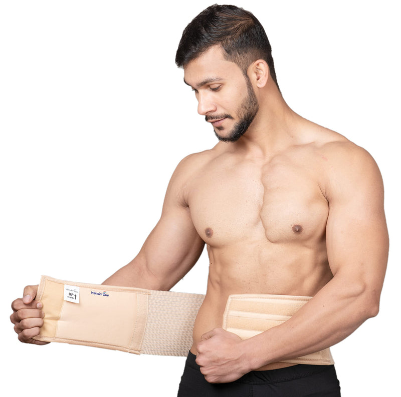 [Australia] - Wonder Care- Umbilical Hernia Support Belt Abdominal Binder for Belly Button Hernias or Navel Hernias A-111 L (37-40") L (37-40") 