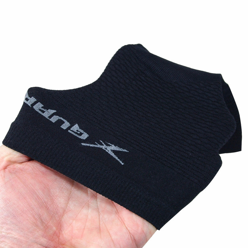 [Australia] - Leg Compression Sleeve Tattoo Cover up for Women - Shin Calf Pain Relief 1 Pair (Black) One Size Black 