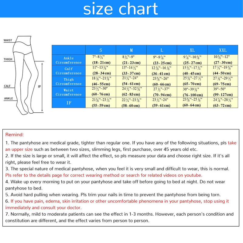 [Australia] - SWOLF Medical Compression Pantyhose Women Men 20-30 mmHg Edema Varicose Veins Footless - Beige Medium 