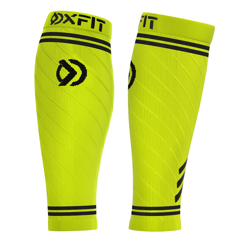 [Australia] - OXFIT Calf Compression Sleeve for Men & Women - Shin Splints Support, Calf Sleeves Ideal for Running, Injury Recovery, Leg Socks, Muscle Cramps - Pair (XL, Yellow) XL 