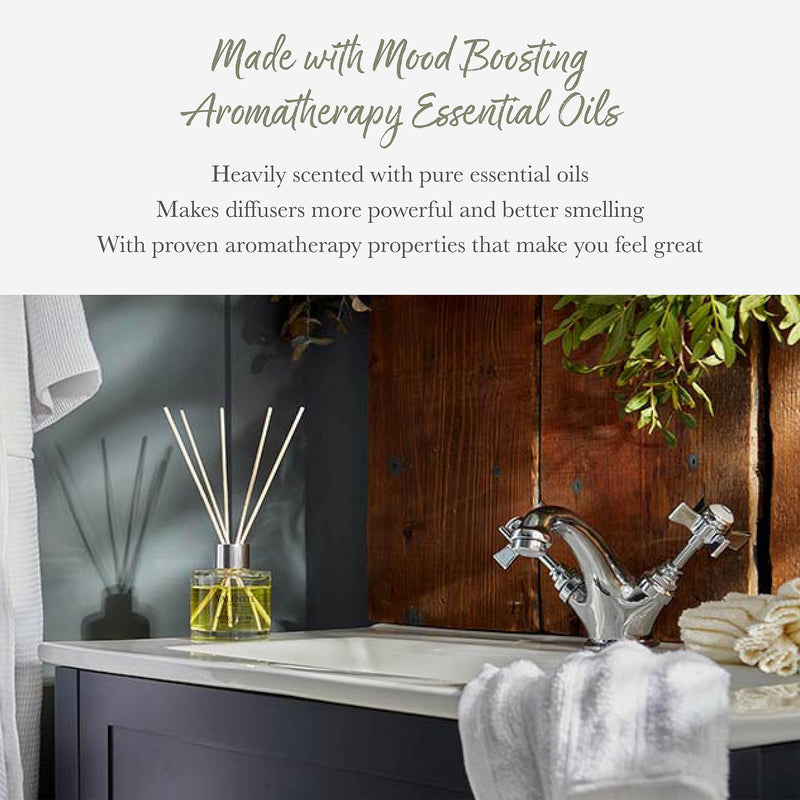 [Australia] - Valentte Reed Diffuser for Home with Sticks, Aromatherapy Essential Oils, Natural Ingredients, Long Lasting Fragrance, Made in the UK (White Neroli and Lemon) White Neroli & Lemon 
