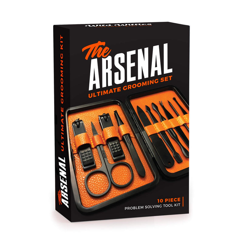 [Australia] - High End Grooming Manicure kit for Men and Women - The Arsenal 10pc Ultimate Manicure and Pedicure Set By Wild Willies 