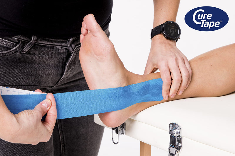 [Australia] - CureTape® Sports Kinesiology Tape | 30% Stronger Adhesion for Extreme Sporting Conditions | Waterproof & Quick Dry Viscose | Recover Faster, Train Harder! (Blue) Blue 