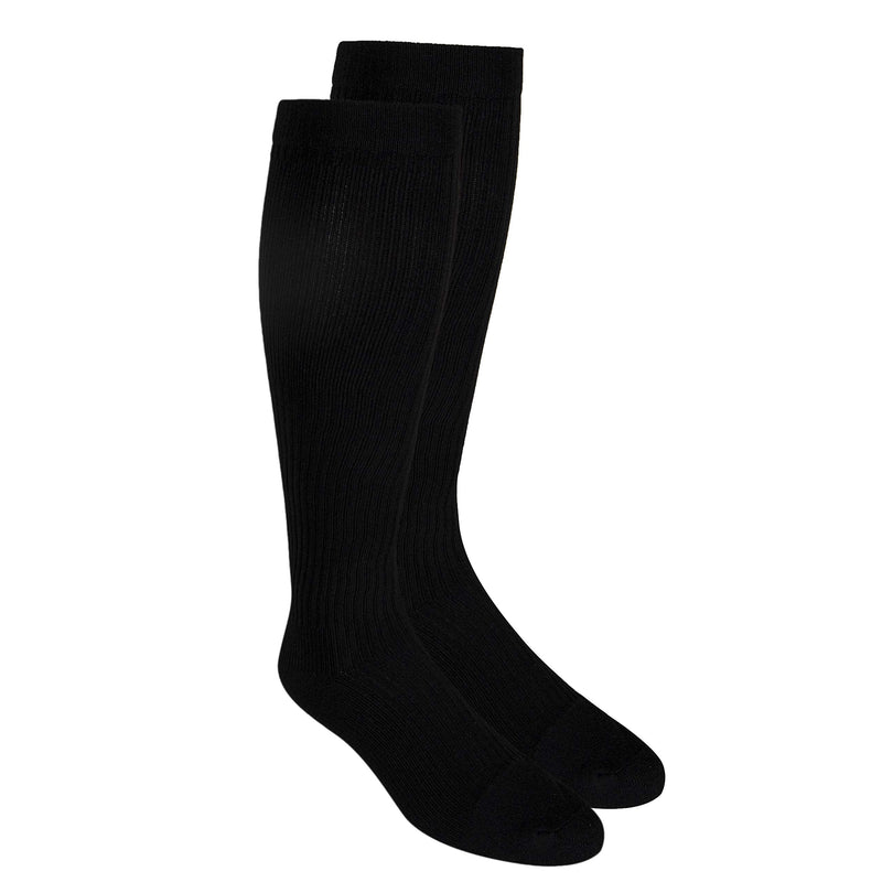 [Australia] - Truform - 1934BL-L Compression Socks, 20-30 mmHg, Men's Gym Socks, Knee High Over Calf Length, Black, Large Large (1 Pair) 