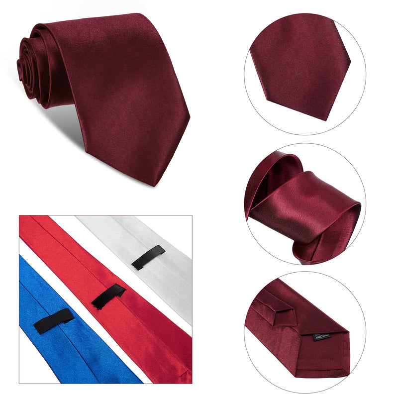 [Australia] - 12 Pieces Solid Satin Ties Pure Color Ties Set Business Formal Necktie Tie for Men Formal Occasion Wedding (Classic Colors) 