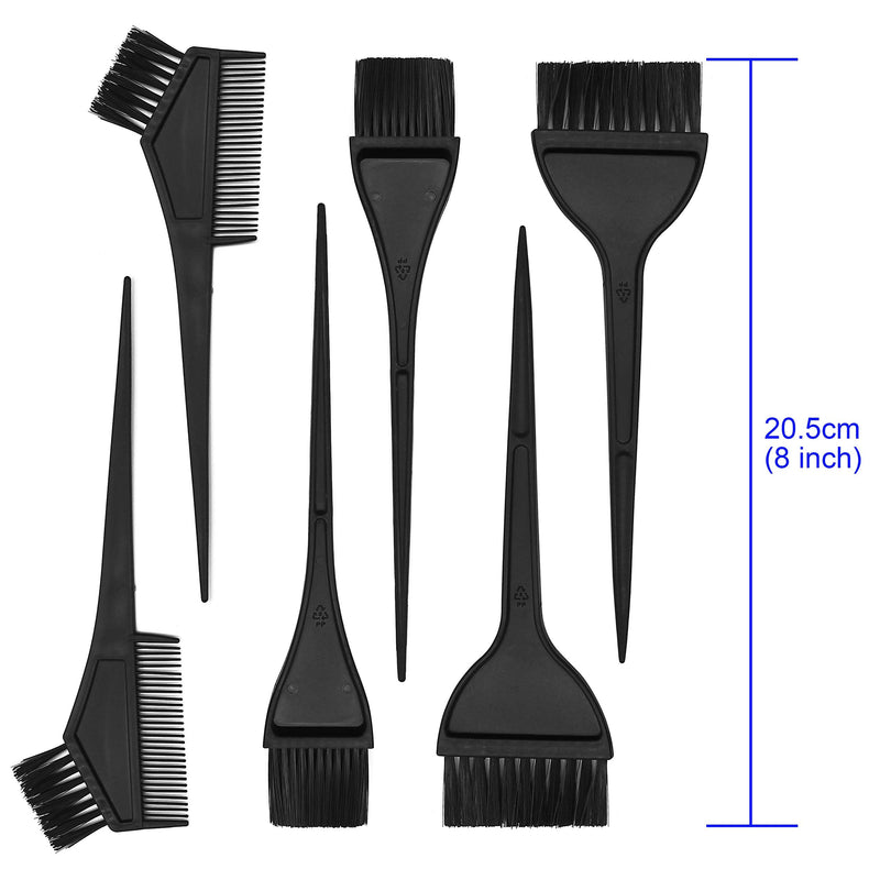 [Australia] - Beayuer 21 Pieces Hair Dye Tools, DIY Salon Hair Coloring Bleaching Tools Set including Hair Tinting Bowl, Dye Brush, Ear Cover, Hair Highlighting Cape, Shawl, Gloves, Hair Clip Kits (21 Pcs, Black) 21 Count (Pack of 1) 