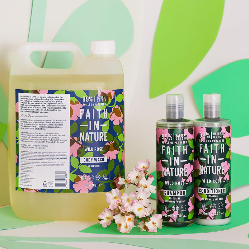 [Australia] - Faith In Nature Natural Wild Rose Hand Soap Bar, Restoring, Vegan and Cruelty Free, No SLS or Parabens, 100 g Soap - Wild Rose 