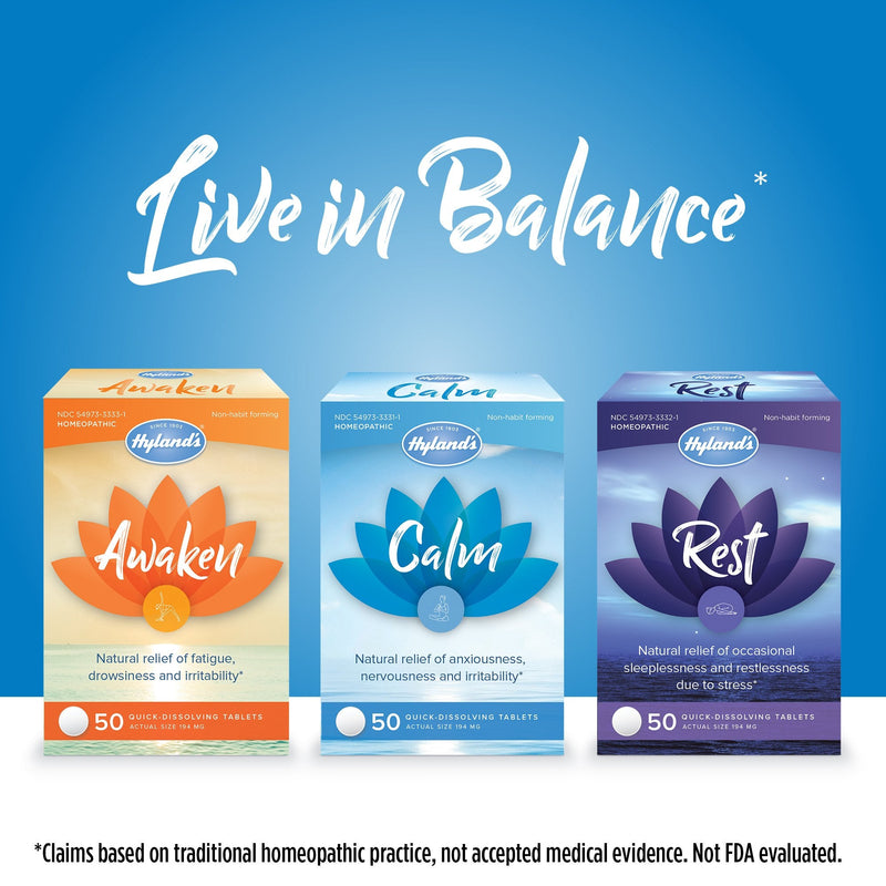 [Australia] - Hyland's Naturals Calm Tablets, Stress Relief Supplement, Natural Relief Of Anxiousness, Nervousness, And Irritability, 50 Count 