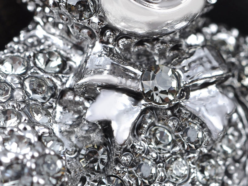 [Australia] - Alilang Vintage Inspired Cute Valentine Silver Tone Teddy Bear Stuffed Animal Lapel Brooch Pin 