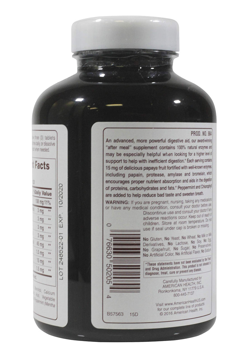 [Australia] - American Health - Super Papaya Enzyme Plus Chewable High Potency - 360 Chewable Tablets 