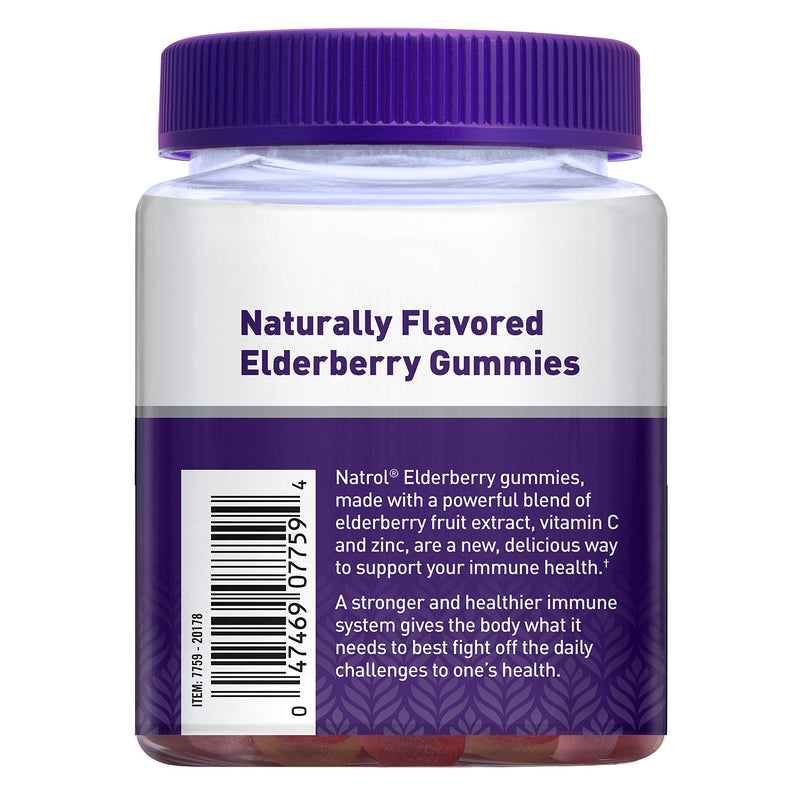 [Australia] - Natrol Elderberry Gummies, with Vitamin C and Zinc, Supplement for Immune Support+, 60 Delicious Gummies 