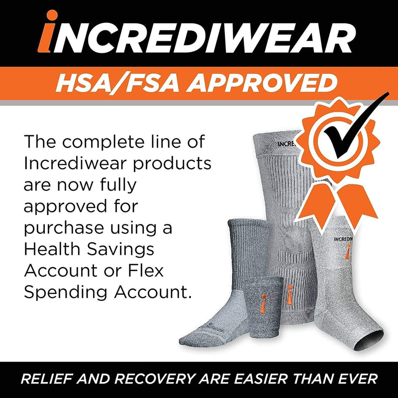 [Australia] - Incrediwear Fingerless Circulation Gloves Arthritis Gloves, Grey Large (1 Pair) 