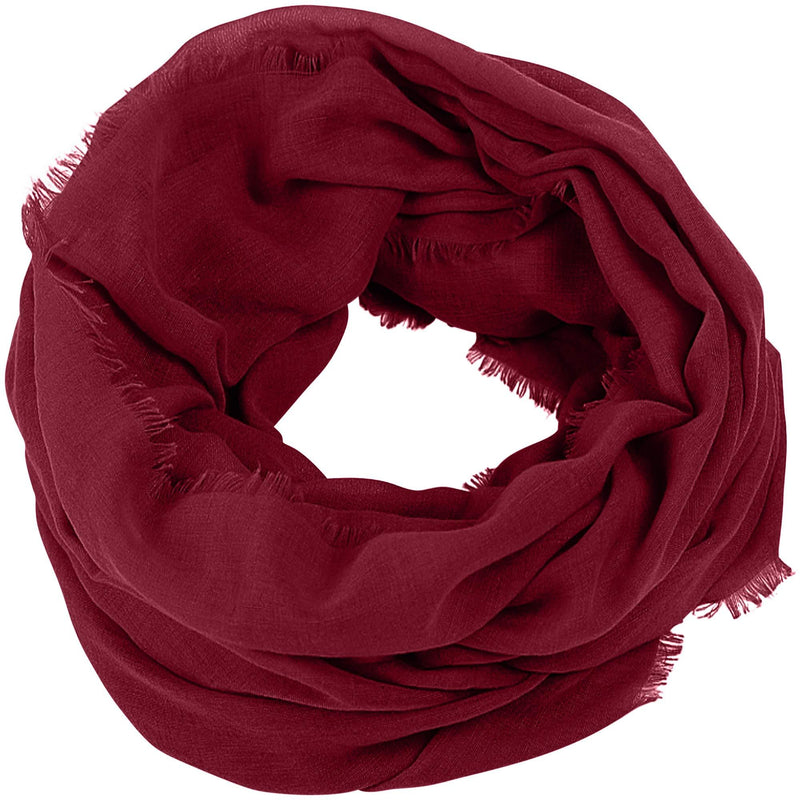 [Australia] - Mobius Infinity Scarf Snood Cowl Circular Tube Eternity Shawl Pashmina CJ Apparel NEW Maroon 