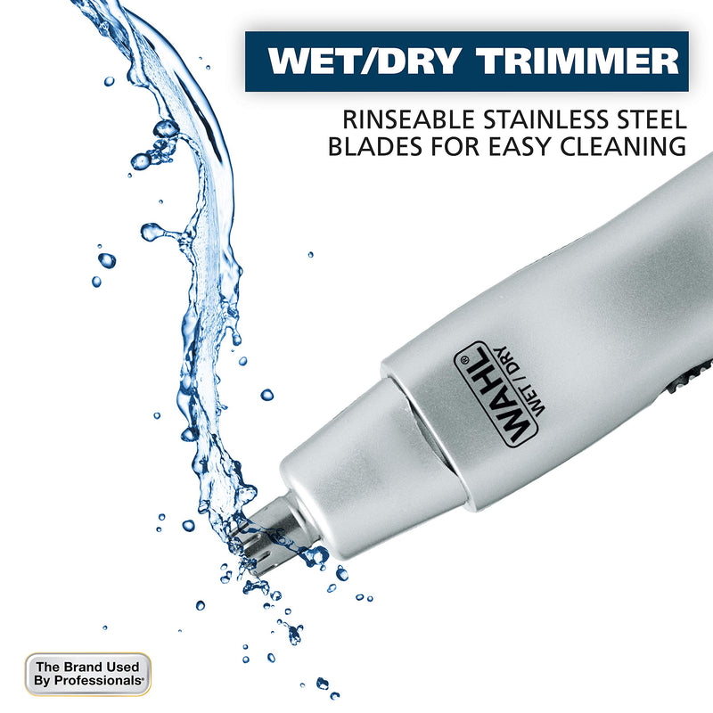 [Australia] - Wahl Ear, Nose, & Brow Trimmer Clipper – Painless Eyebrow & Facial Hair Trimmer for Men & Women, Battery Included Electric Groomer – Model 5545-400 