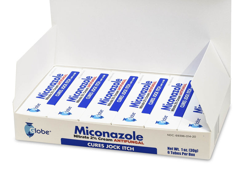 [Australia] - Globe Miconazole Nitrate 2% Anti fungal Cream | Cures Most Athletes Foot, Jock Itch, Ringworm | 1 OZ Tube (6 Pack) 