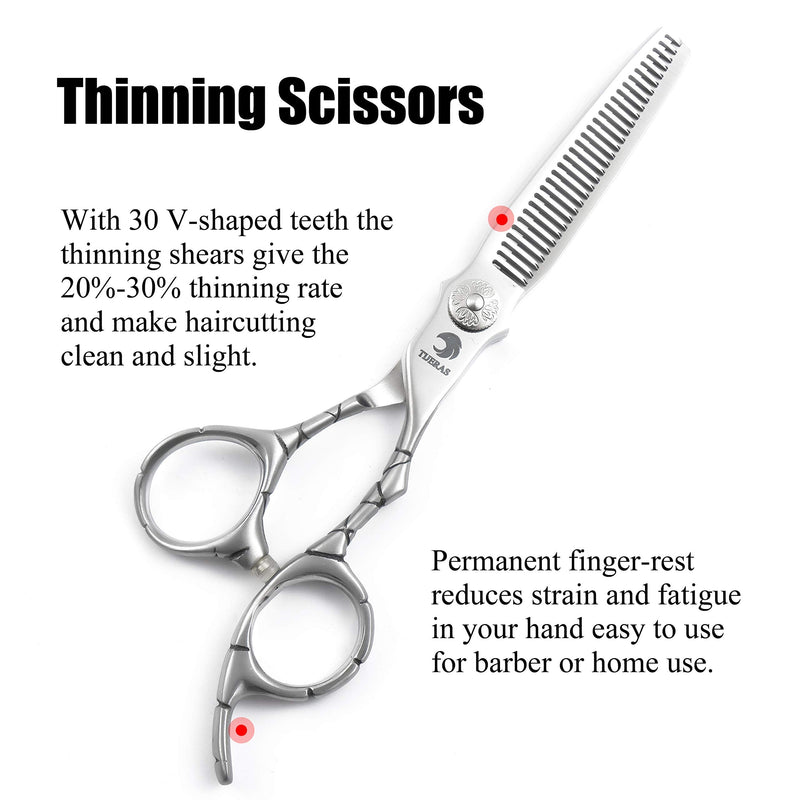 [Australia] - TIJERAS 6.0 Inch Hairdressing Scissors Professional Hair Cutting Shears Straight Japan 440C for Salon/Barber (Thinning/Blending Shear) Thinning/Blending Shear 