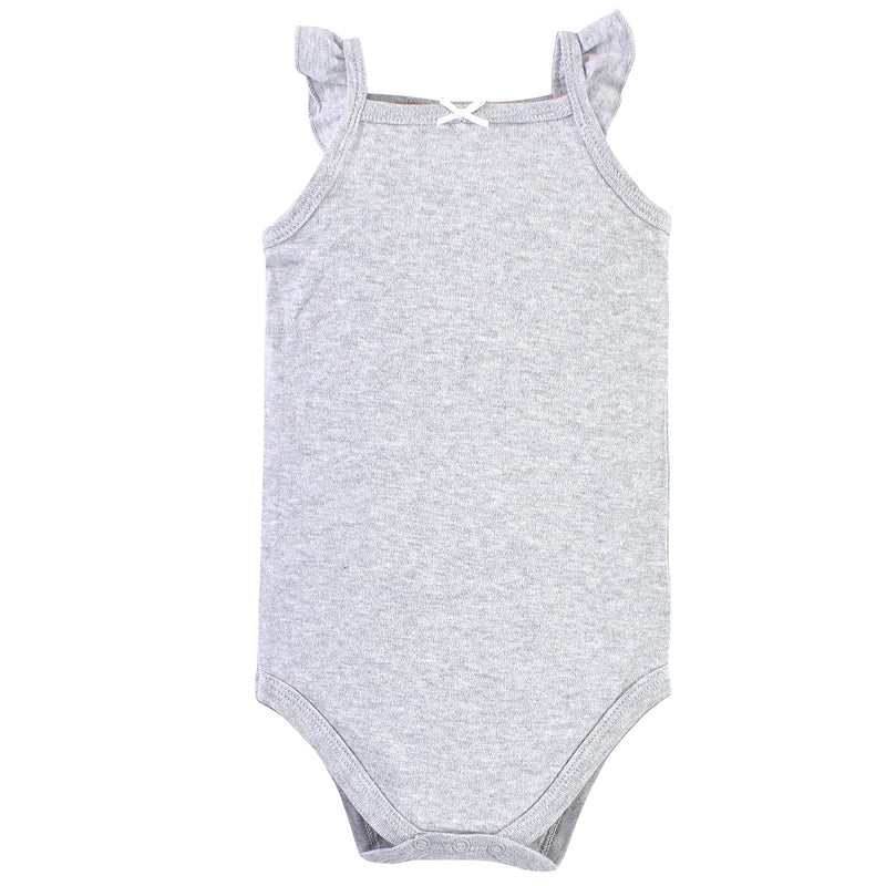 [Australia] - Hudson Baby Unisex Baby Cotton Sleeveless Bodysuits 0-3 Months Wildflower 