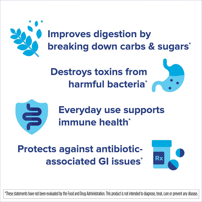 [Australia] - Florastor Daily Probiotic Supplement for Women and Men, Proven to Support Digestive Health, Saccharomyces Boulardii CNCM I-745 (100 Capsules) 100 Count (Pack of 1) 