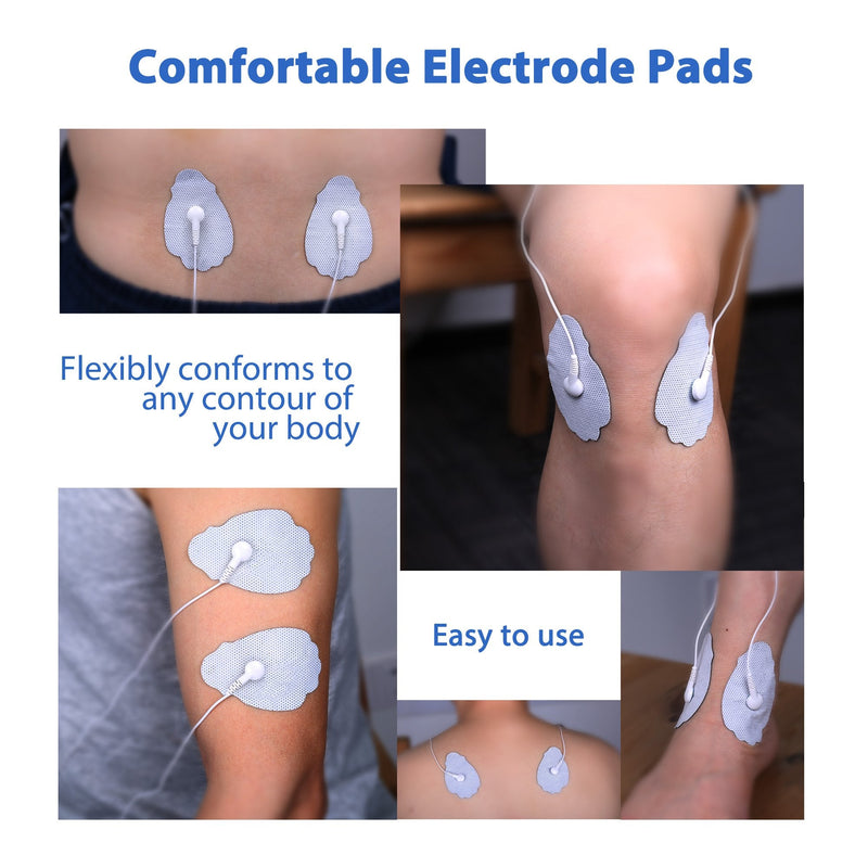 [Australia] - LotFancy TENS Unit Replacement Pads Snap On, 40 Pcs Self-Adhesive Electrode Pads, Reusable Tens Pads for TENS/EMS Massager 