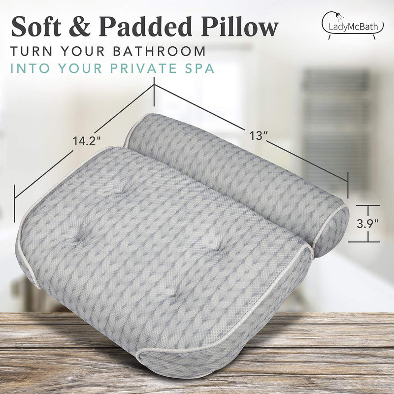 [Australia] - Luxurious Bath Pillow by Lady McBath (Grey) Gray 