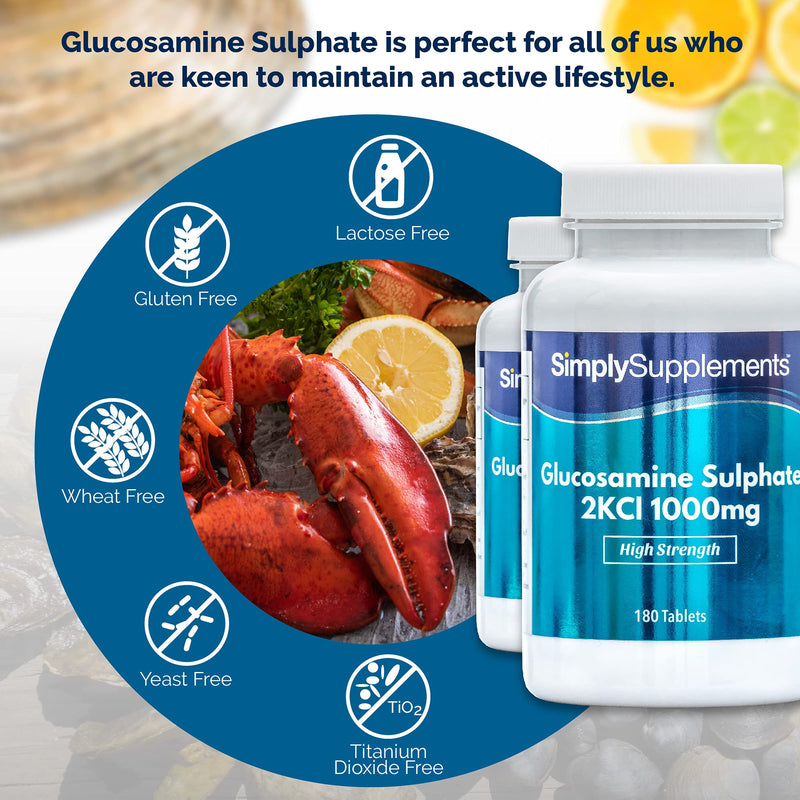 [Australia] - Glucosamine Sulphate 2KCl 1000mg | 360 Tablets = Up to 1 Year Supply | Manufactured in The UK 