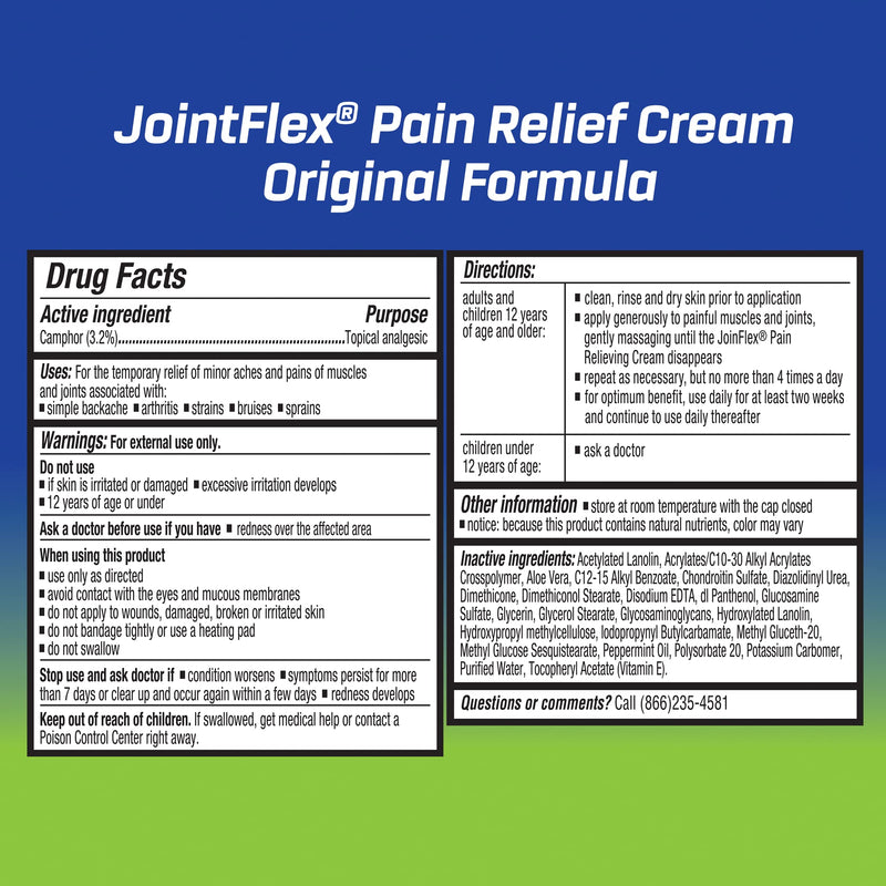 [Australia] - JointFlex Pain Relief Cream for Joint & Arthritis, 4 Oz 