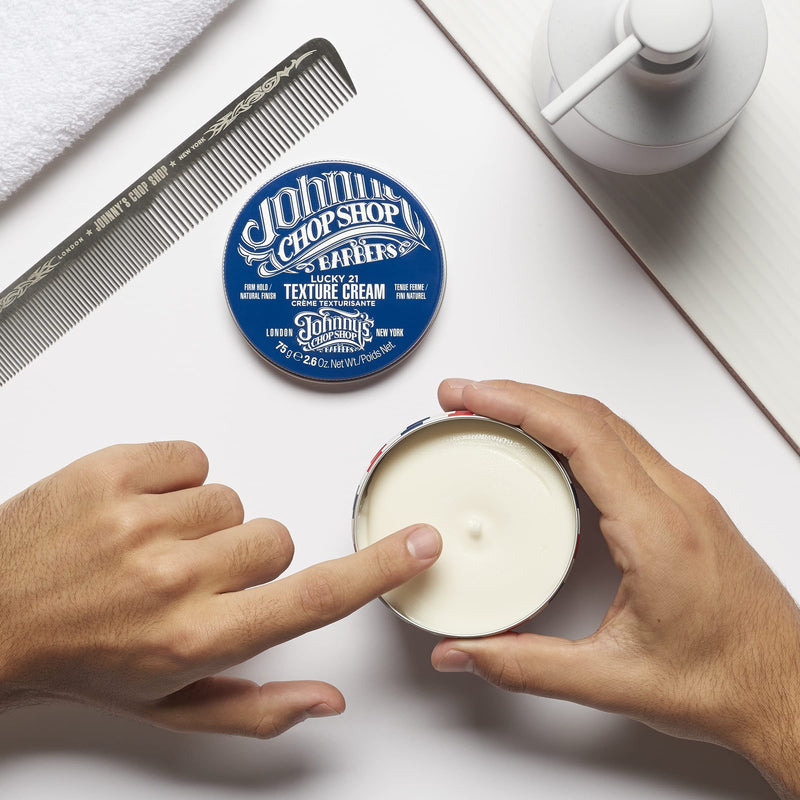 [Australia] - Johnny's Chop Shop - Lucky 21 Texturising Cream, Firm Hold Hair Styler (75g) Citrus 