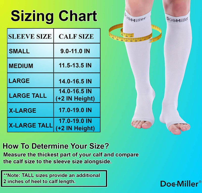 [Australia] - Doc Miller Open Toe Compression Socks 1 Pair 15-20 mmHg Firm Support Gray Medium 