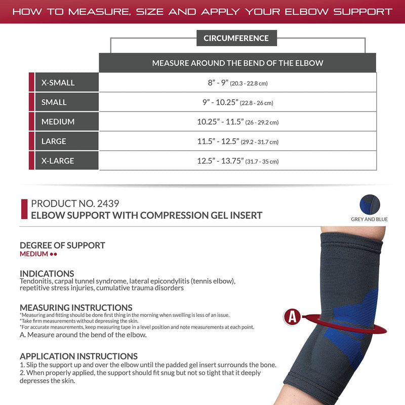 [Australia] - OTC Elbow Brace, Compression Recovery, Gel Insert, X-Small 