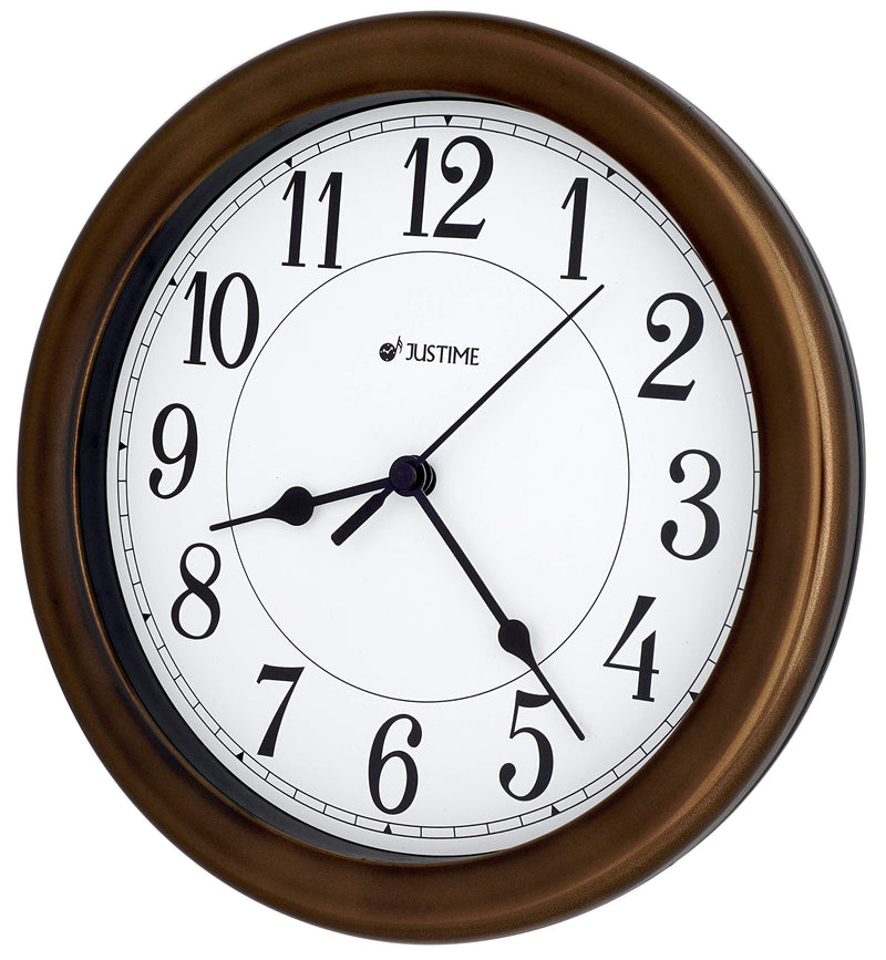 [Australia] - 8.5 Inch Simply High-end Plastic Decorative Wall Clock, Water Resistant, Special for Small Space, Office, Boats, RV (W86011 Oil Rubbed Bronze) W86011 