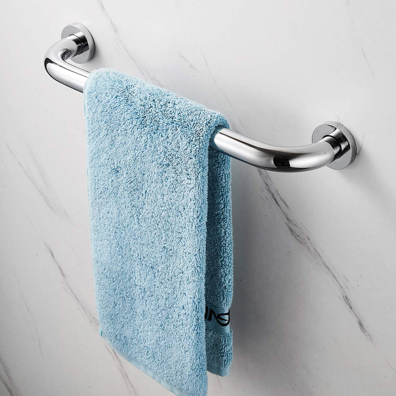 [Australia] - NSODOO Shower Arm Grab Bar for Bathroom Handrail Safety Non-Slip Wall Handle for Bath Toilet Sliding Bars Polished Chrome Brass (30 cm) 30cm Grab Bar Chrome 