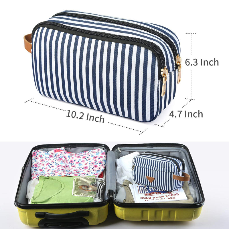 [Australia] - Travel Toiletry Bag, Portable Travel Cosmetic Wash Bag Overnight Wash Gym Shaving Bag Make up Shaving Dopp Kit for Women Blue 