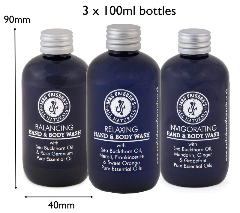[Australia] - Aromatherapy Hand & Body Wash Collection by Mrs Frisbee's All Naturals (Set of 3) Natural/Vegan 