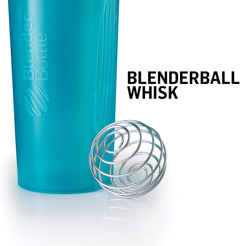 [Australia] - BlenderBottle Classic Shaker Bottle Perfect for Protein Shakes and Pre Workout, 20-Ounce, Clear/Black/Black 