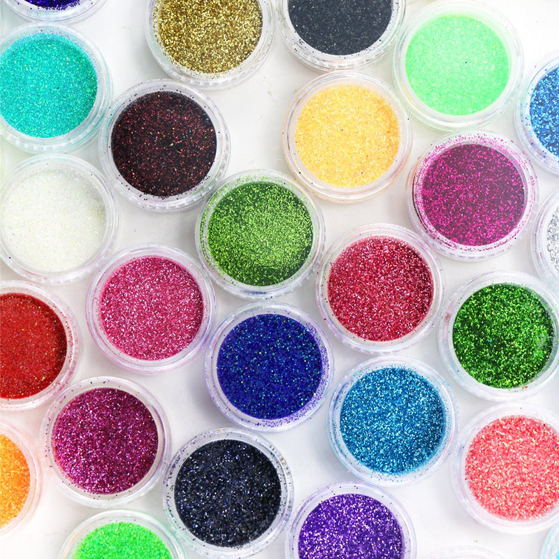 [Australia] - Kuqqi 45 Colors Eyeshadow Nail Art Body Glitter Shimmer Dust Powder Set 