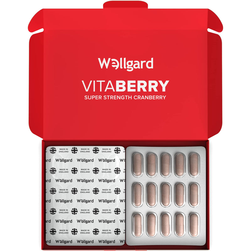 [Australia] - Vitaberry for Women's Urinary Tract by Wellgard - Proanthocyanidin-Rich Cranberry Capsules High Strength with Sage & Nettle Leaf, Vegan, Made in UK 