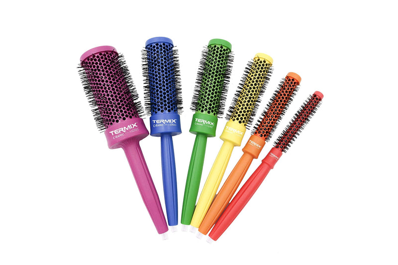 [Australia] - Termix C¬∑Ramic Pride Pack of 6 Round Ceramic Thermal Brushes with Ionised Bristles Leather Pride Toiletry Bag Included Inspired by the Diversity and Freedom of the LGTBI Flag 