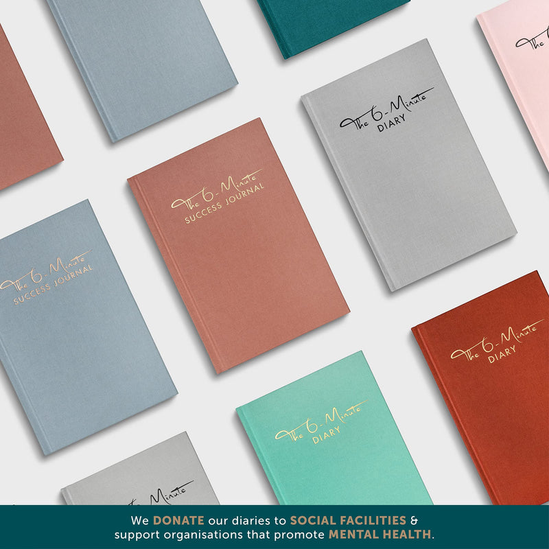 [Australia] - The 6-Minute Diary (The Original) | Gratitude Journal for Men & Women | Manifestation Journal | Daily Wellness Journal for More Mindfulness Antique Pink English 