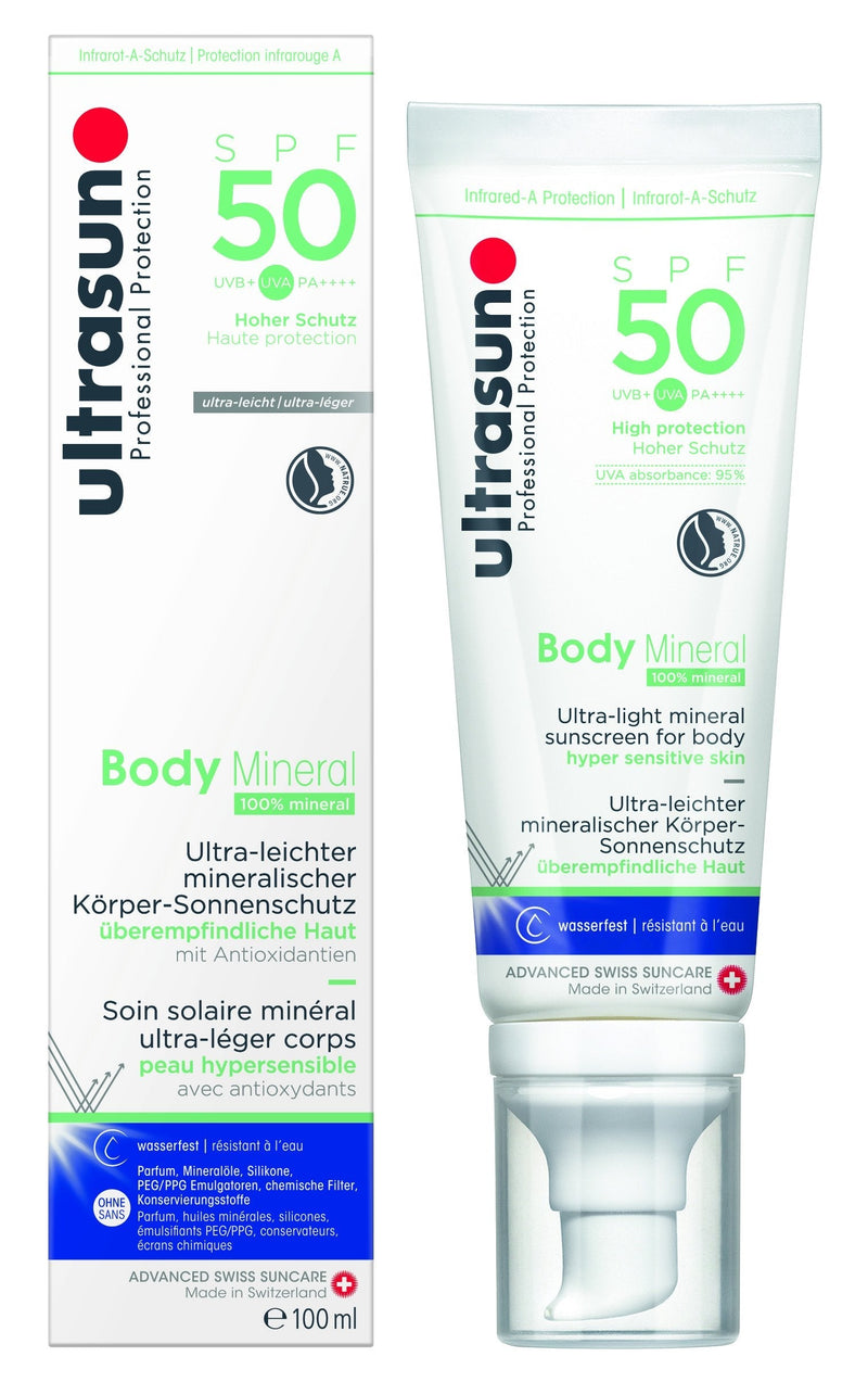 [Australia] - ultrasun SPF 50 Body Ultra Light Mineral Sunscreen Lotion, 100 ml 